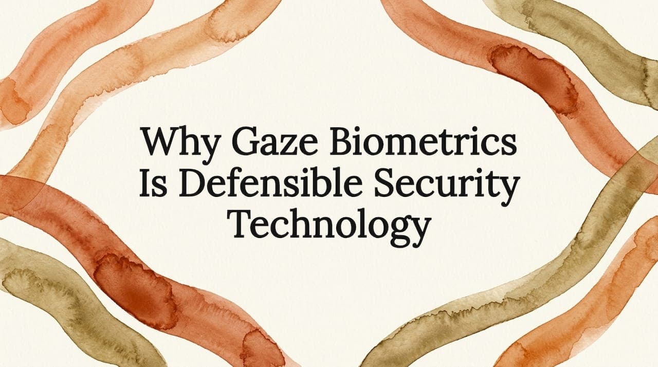 Why Gaze Biometrics Is Defensible Security Technology