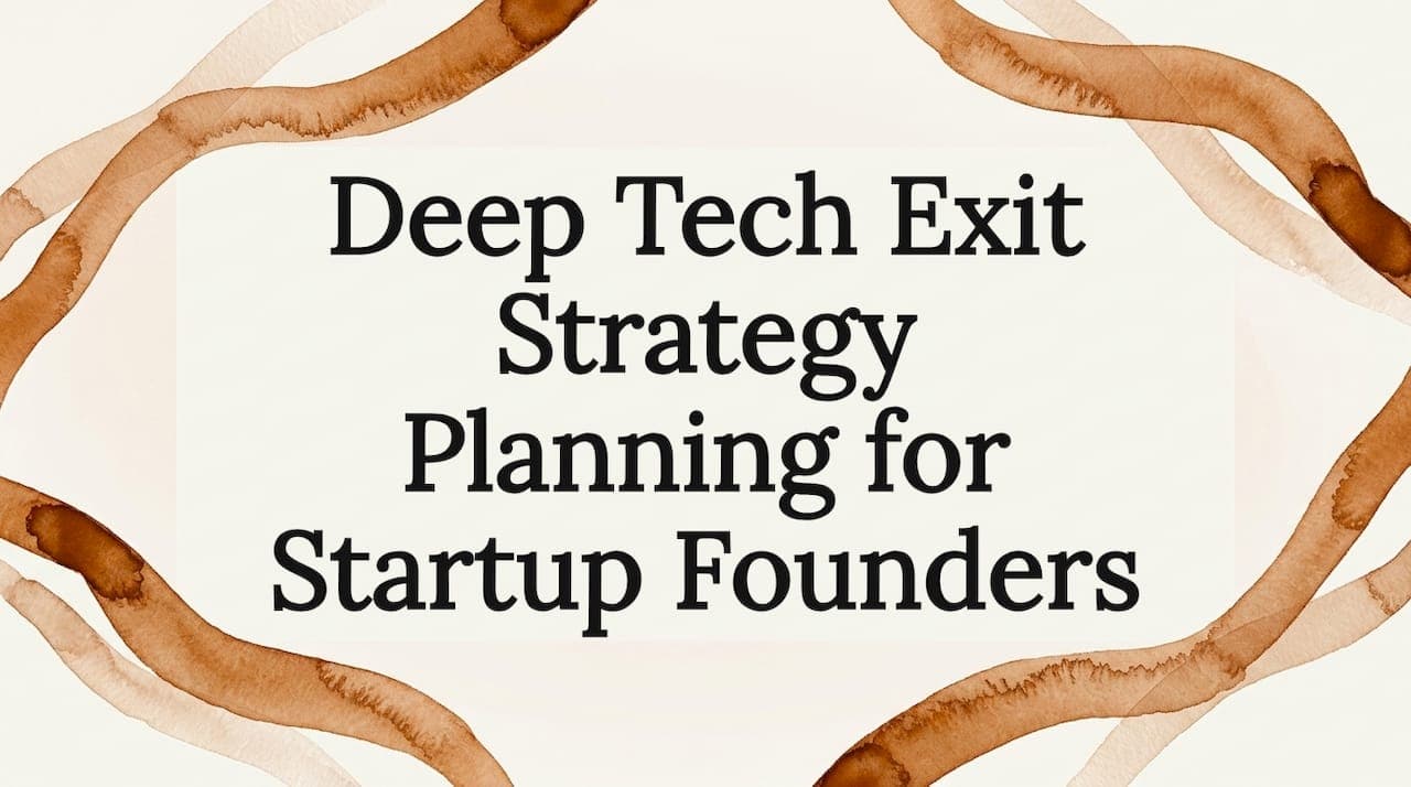 Deep Tech Exit Strategy Planning for Startup Founders