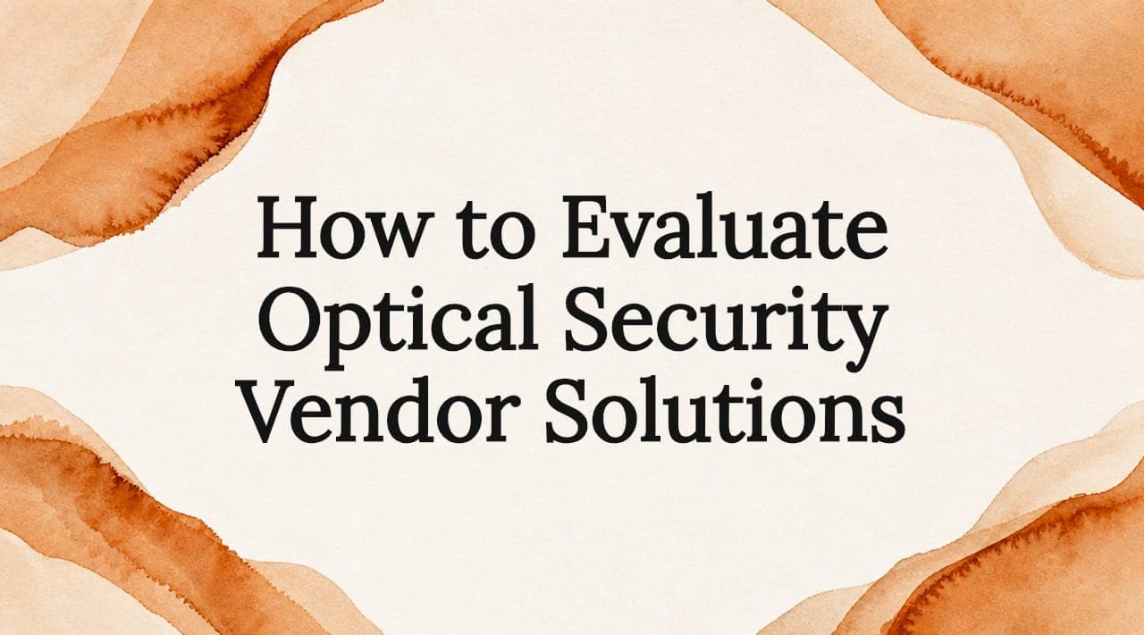 How to Evaluate Optical Security Vendor Solutions